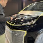 トヨタ ヴォクシーハイブリット コーティング施工風景