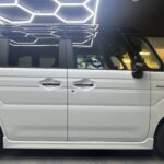 スズキ スペーシアカスタム コーティング後の横から見た写真