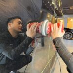 トヨタ アルファード コーティング中の様子