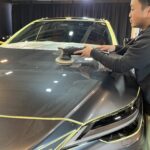 レクサス RX350 コーティング中の様子