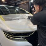 トヨタ ヴェルファイア コーティング中の様子