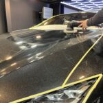 レクサス LC500 コーティング中の風景
